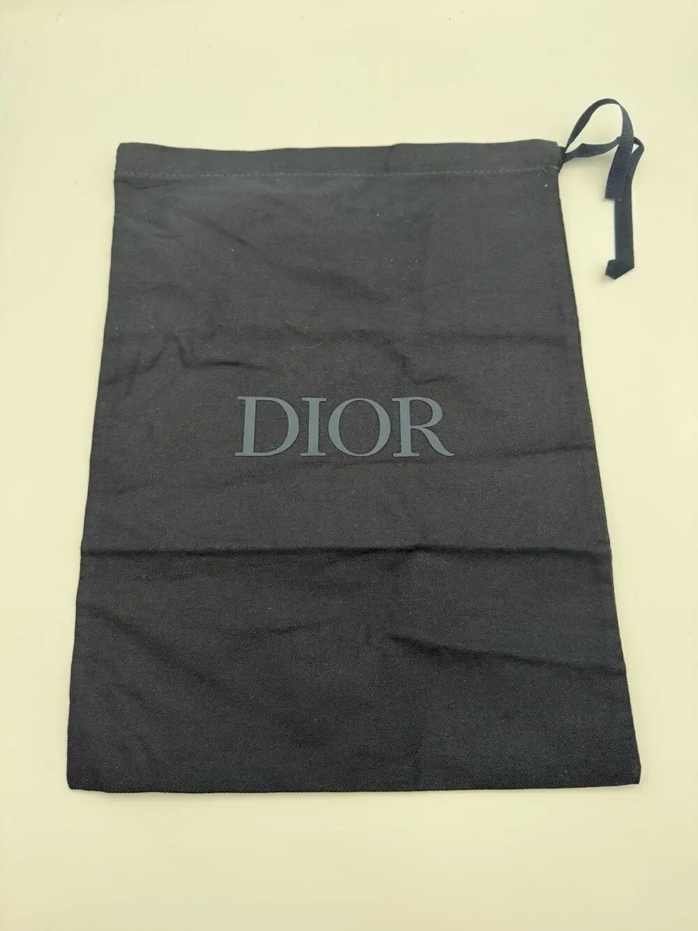 Authentic Christian Dior Homme Black Cotton Drawstring Dust Bag Pouch